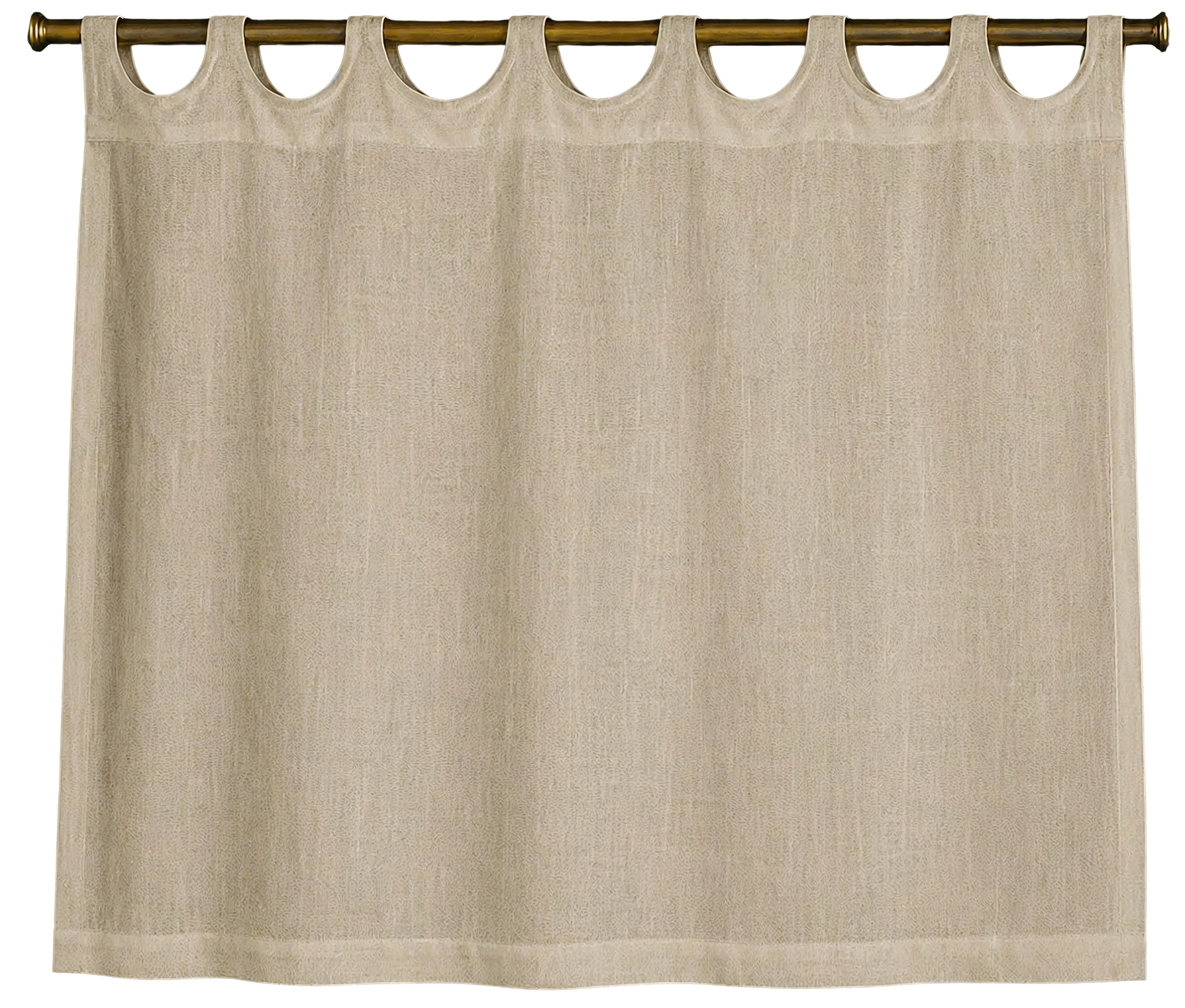 Customized linen cafe curtain 1 Panel Linen Sabby Chic Curtains Scalloped Tab Top Semi-Sheer Linen French Cafe Curtain